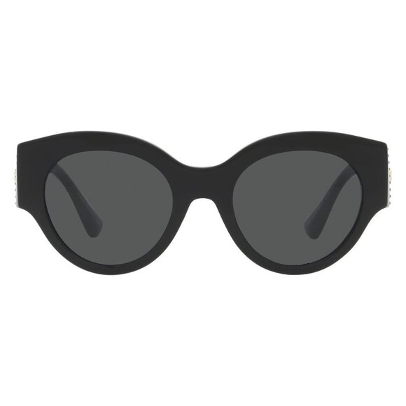 New VERSACE Black Round VE4438B GB1/87 Sunglasses Women - Picture 2 of 4